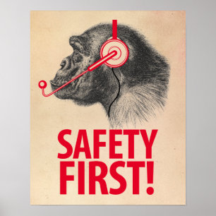 Säkerhet först! poster