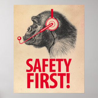 Säkerhet först! poster