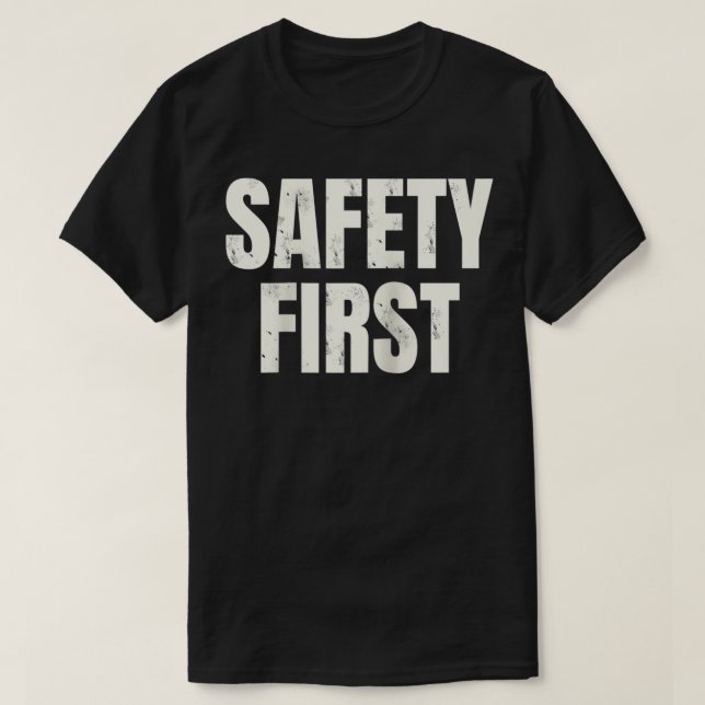 Säkerhet först  t shirt (Design framsida)