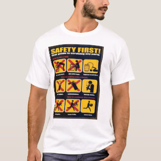 säkerhet första tee shirt