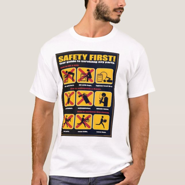 säkerhet första tee shirt (Framsida)