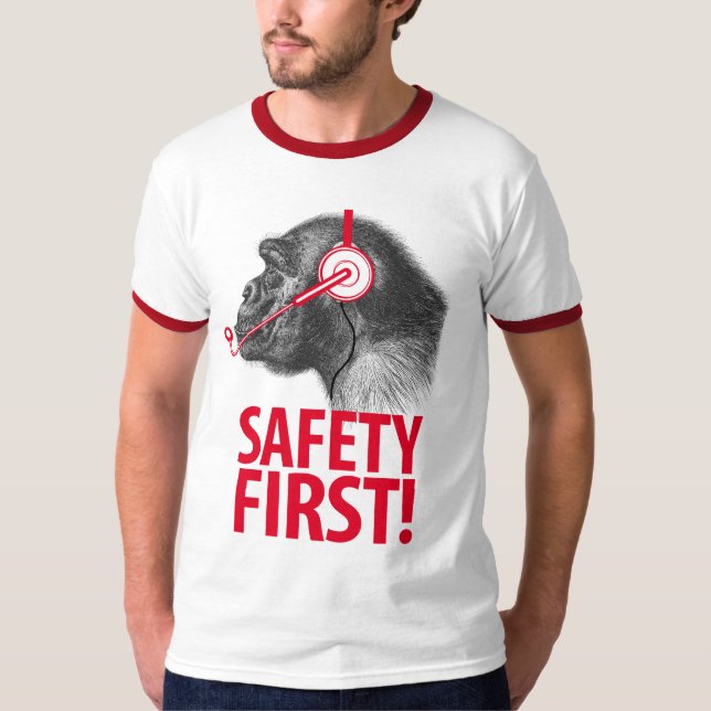 Säkerhet första! tee shirt (Framsida)