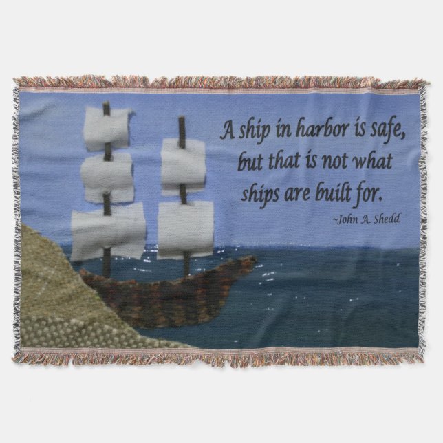 Säkerhet i Harbour Fabric Collage Uniage Art Mysfilt (Framsidan)