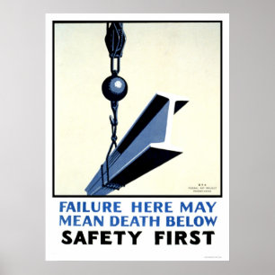 Säkerhet i konstruktion 1937 WPA Poster