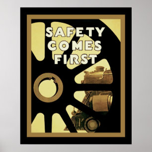 Säkerhet kommer första ~-vintagesäkerhet poster