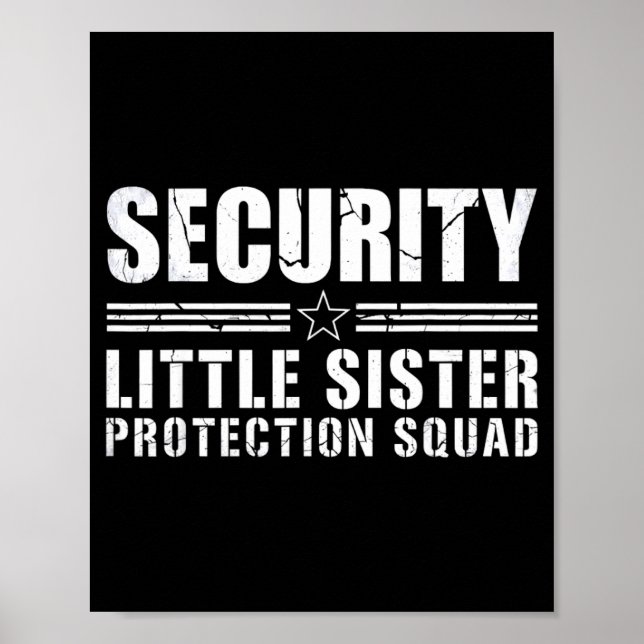 Säkerhet lillasyster skyddsgrupp storebror poster (Framsidan)