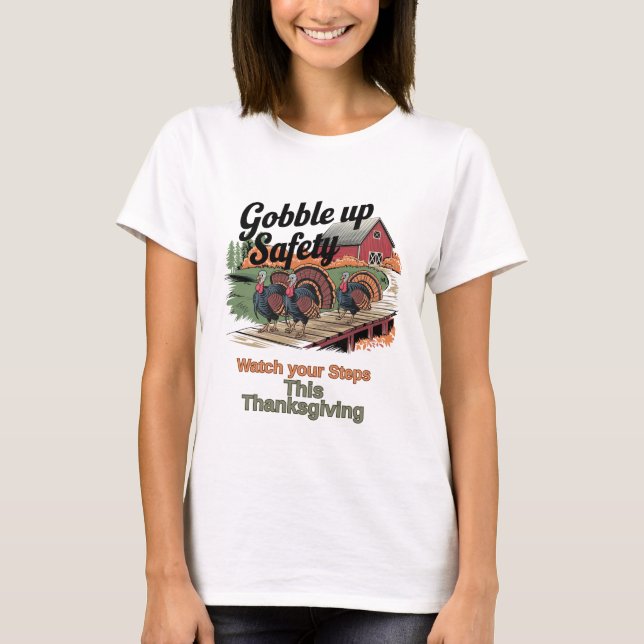 Säkerhet - Retro-Thanksgiving T Shirt (Framsida)