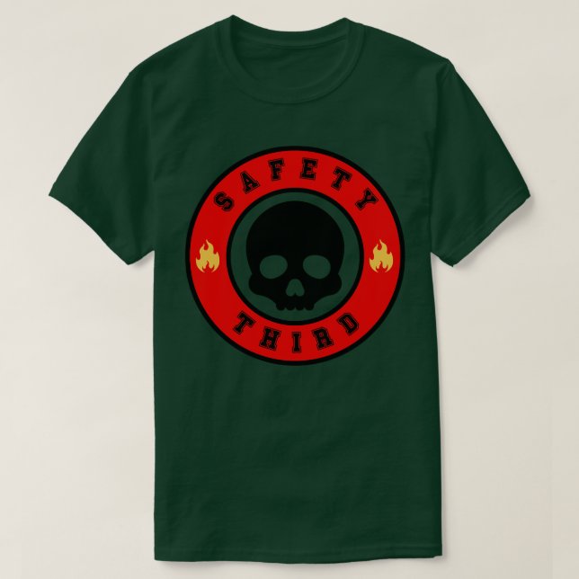 Säkerhet tredje 3 t shirt (Design framsida)