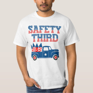 Säkerhet tredje 4 juli Lastbil med Fireworks T-Sh T Shirt