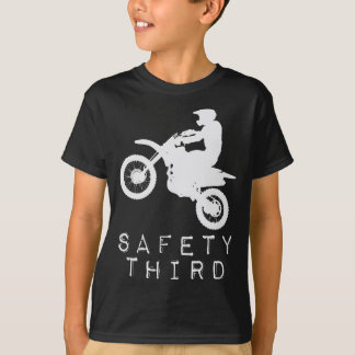 Säkerhet tredje motorcykelmotorcykel t shirt