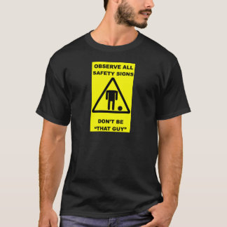 Säkerhet undertecknar varning t-shirt