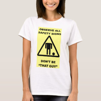 Säkerhet undertecknar varning t-shirt