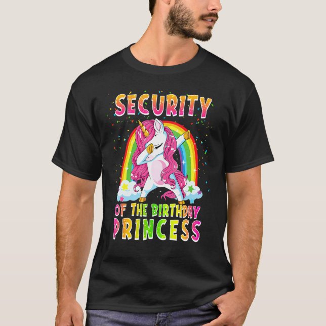 Säkerheten för prinsessan Unicorn Matching T Shirt (Framsida)