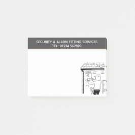 Säkerhets- och alarmmonteringstjänster för att anp post-it block