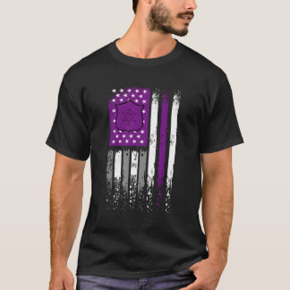 Säkerhetsansvarig säkerhetsansvarig för tunn Lila  T Shirt