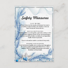 Säkerhetsåtgärder för blå Gräs-vinter-jul Tilläggskort