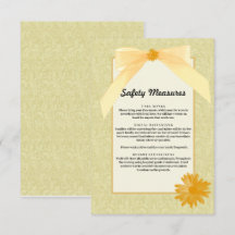 Säkerhetsåtgärder för gult Blommigt Bröllop