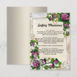 Säkerhetsåtgärder för lila Hydrangea och Snöre Tilläggskort