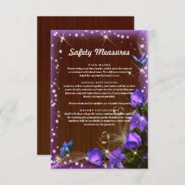 Säkerhetsåtgärder för Mörk av Blommigten för Lila  Tilläggskort