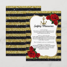 Säkerhetsåtgärder för Nautical Anchor Guld Black R