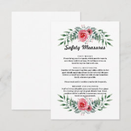 Säkerhetsåtgärder för rosa ros Greenery Foliage Sa Tilläggskort