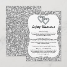 Säkerhetsåtgärder för silver Glitter Diamond Heart