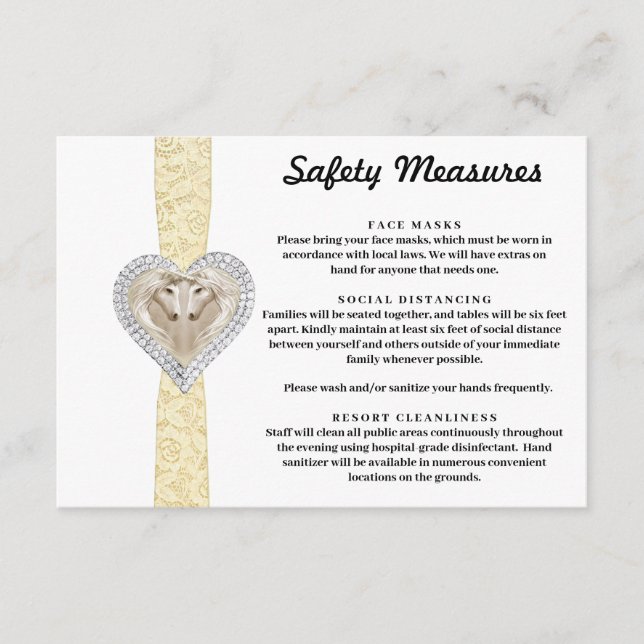 Säkerhetsåtgärder för Unicorn Gult Snöre Tilläggskort (Framsida)