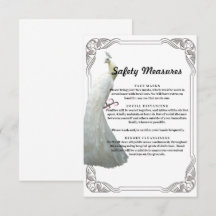 Säkerhetsåtgärder för vit Peacock Bröllop