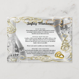 Säkerhetsåtgärder vid guld Bröllop Ringar Tilläggskort