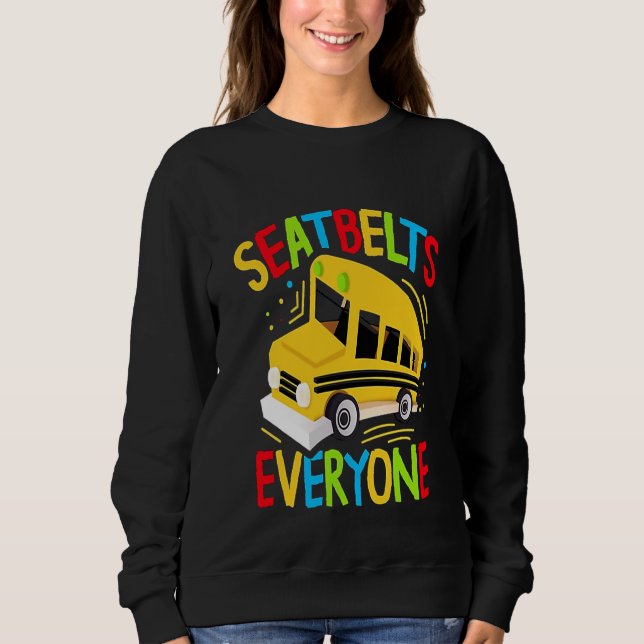 Säkerhetsbälten alla  Magic School Bus-förare T Shirt (Framsida)
