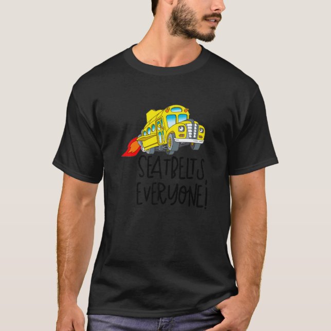 Säkerhetsbälten Alla Magic School Buss T Shirt (Framsida)