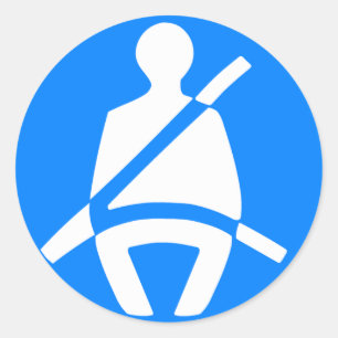 Säkerhetsbältesymbol Runt Klistermärke