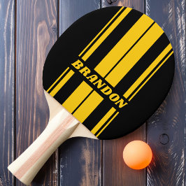 Säkerhetsbi Nostalgisk Brädstripigt med Namn Pingisracket