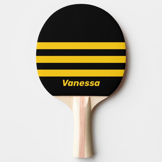 Säkerhetsbi Nostalgisk Tvärdragning med Namn Pingisracket (Framsidan)