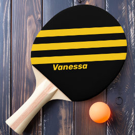 Säkerhetsbi Nostalgiska Ränder med Namn Pingisracket