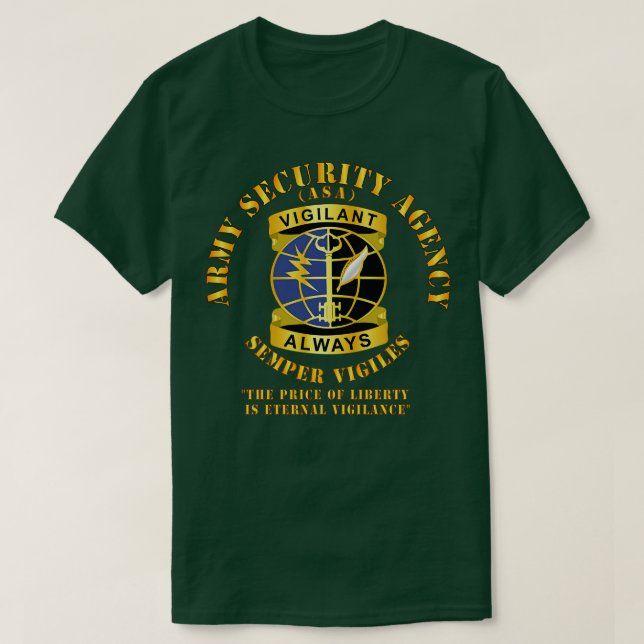 Säkerhetsbyrån DUI Always Vigilante T Shirt (Design framsida)