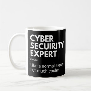 Säkerhetsexpert för cyber rolig slogan kaffemugg
