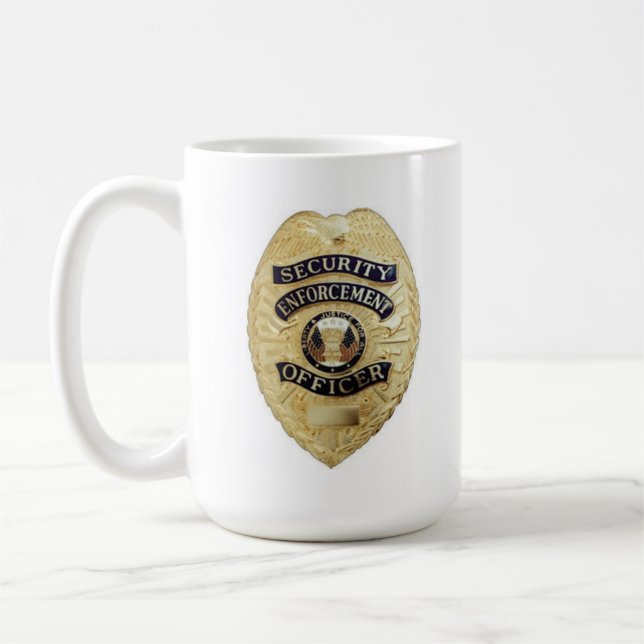 Säkerhetsframtvingandet kommenderar kaffekoppen kaffemugg (Vänster)