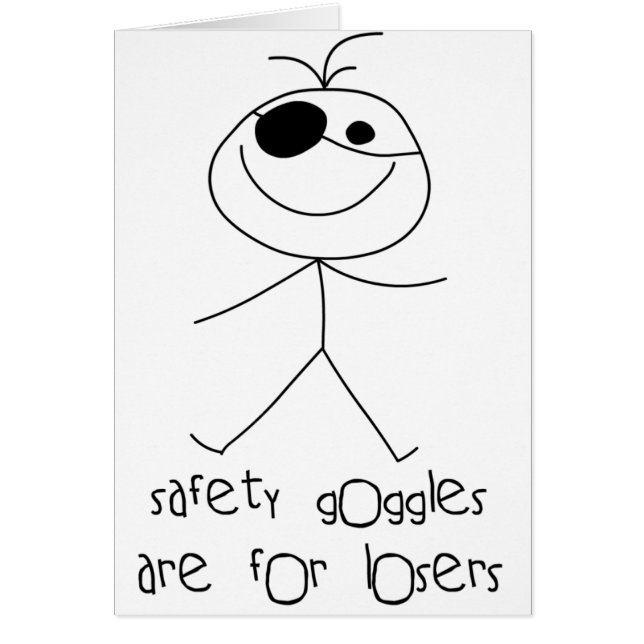 SäkerhetsGoggles Hälsningskort (Framsidan)