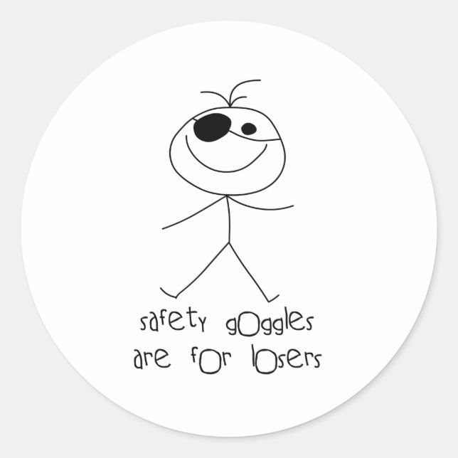 SäkerhetsGoggles Runt Klistermärke (Framsida)