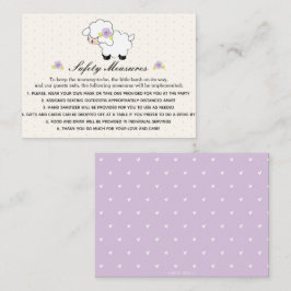 Säkerhetsinstruktioner för Lila Lamb Baby Shower Tilläggskort