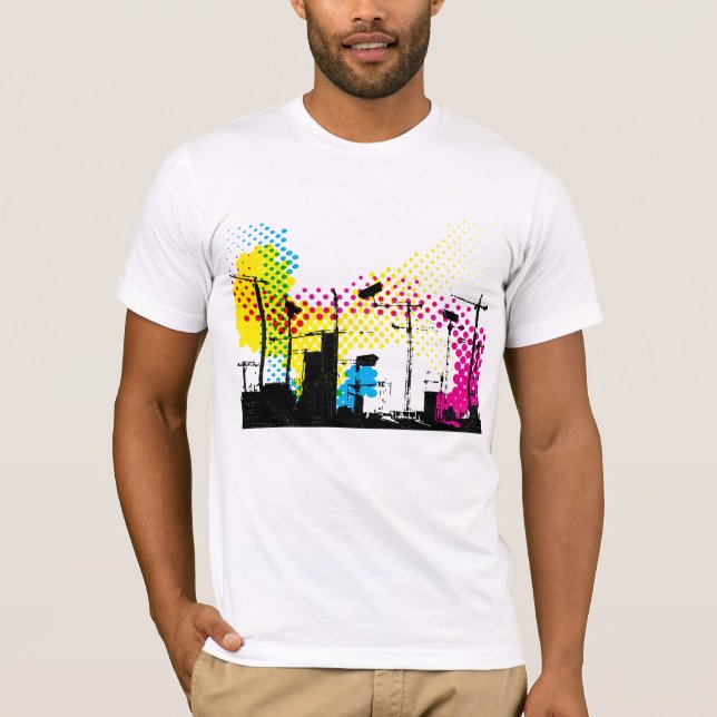 Säkerhetskameror överallt t shirt (Framsida)