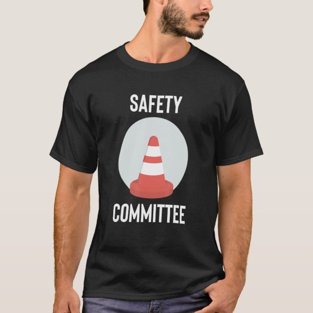 Säkerhetskommitté med trafikvolym t shirt (Framsida)