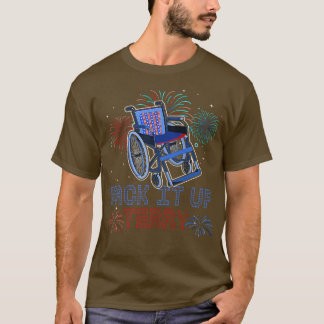 Säkerhetskopiera det Terry 4:e juli Fireworks Amer T Shirt
