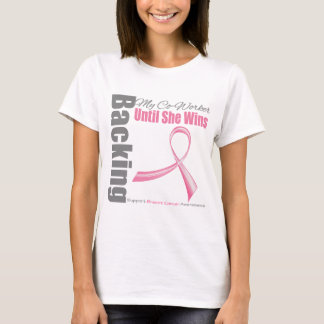 Säkerhetskopiera min medarbetare bröstcancer t-shirt