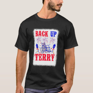 Säkerhetskopiera Terry 4 juli USA flagga T Shirt