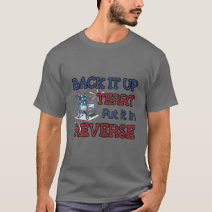 Säkerhetskopiera Terry American Flagga 4:e juli Fi T Shirt