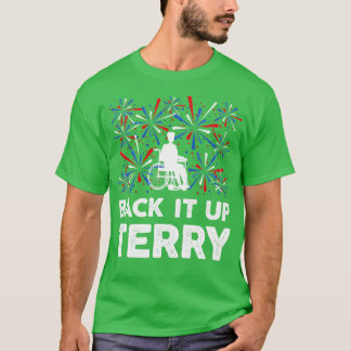 Säkerhetskopiera Terry Funny 4:e juli Fireworks De T Shirt