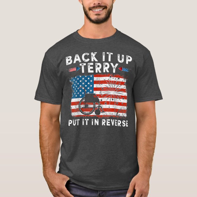 Säkerhetskopiera Terry lägg den i omvänd Fireworks T Shirt (Framsida)