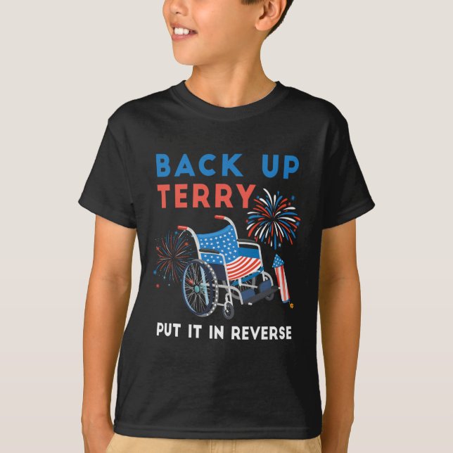 Säkerhetskopiera Terry lägg den i omvänt Fireworks T Shirt (Framsida)